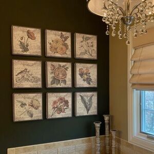 NWT🤍Firebaugh " French Botanical Illustrations " by In House Art 9 - Pieces🤍